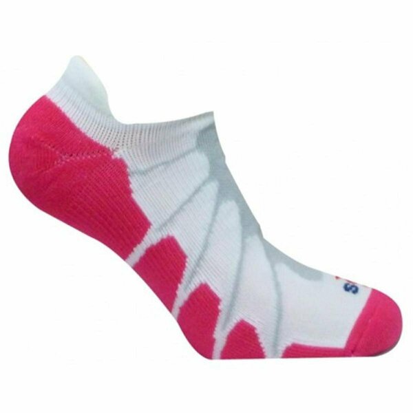 Sox SS 6011 Sport Plantar Fasciitis Arch Support Ghost Compression Socks, White-Fuchsia - Medium SO459783